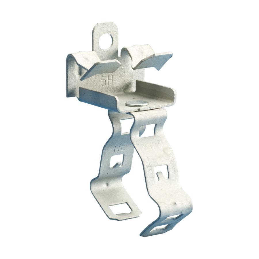 EM-M Conduit/Pipe to Flange Clip Pregalvanized Spring Steel 3/4 in to 1 in EMT/Rigid Conduit/Pipe, 1/8 in to 1/4 in Flange